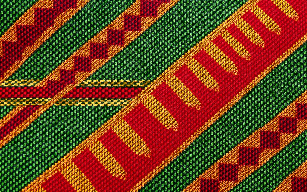 Traditional Ghanaian kente pattern